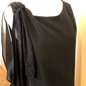 NWT  BLACK SLEEVELESS COCKTAIL DRESS, FROM FRANCE
